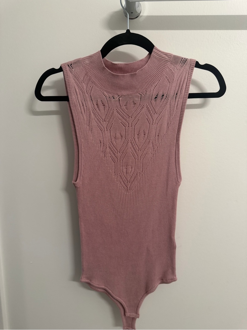 Free People Sleeveless Mock Neck Bodysuit - Mauve Pink